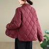 Tiro real 2026 Otoño/Invierno elegante acolchado con relleno chaqueta abrigo de algodón para mujer nuevo ligero cálido ajustado
