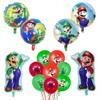 Jogo Super Mary Desenho Animado Mario Balão de Filme de Alumínio de Látex Decoração de Layout de Festa de Aniversário Infantil