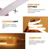 Tiras de luces LED COB de 220V con enchufe redondo estándar europeo, ultrabrillantes, impermeables, diseño lineal, aptas para uso en exteriores, techo de sala de estar e iluminación de tira LED flexible