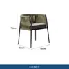 Mesa y silla de comedor para exteriores estilo nórdico, silla de comedor, silla de ratán, terraza de hotel, patio, balcón de casa, silla de respaldo individual, silla de exterior para ocio