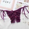 Calcinha fio de renda sexy com abertura entre as pernas sem precisar tirar transparente tentação vazada cintura baixa calça feminina fina
