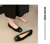 Zapatos Planos de Diseño Estilo Coreano con Punta Cuadrada Baja, Zapatos Slip-On Estilo Francés para Mujer, Nueva Colección Primavera y Otoño 2026