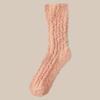 Calcetines de mujer para parejas, de forro polar coral, para otoño e invierno, gruesos y cálidos, para dormir en casa, de felpa, con forma de luna.