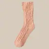Calcetines de Coral Fleece para Mujer 2025 Nuevos Otoño e Invierno Engrosados Cálidos Postparto Maternidad Hogar Piso Dormir Calcetines Largos
