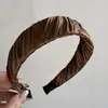 Faixa de Cabelo Plissada Simples, Versátil para Sair, Faixa de Cabelo Enrolada, Acessório de Cabelo Moda Retro Fresco, Grampo de Cabelo Elegante