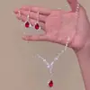 Conjunto de Collar y Pendientes con Colgante Geométrico de Aleación de Moda 2026 con Perla, Accesorios Statement de Moda y Audaces para Mujer