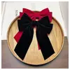Artículo popular al por mayor transfronterizo de Yiwu: Xiyin accesorio para el cabello rojo brillante para fiesta de compromiso, tocado de boda, pasador de lazo