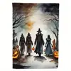 Amazon Cross-Border Decoração de Abóbora de Halloween Bandeira de Jardim Pátio Exterior Bandeira de Lado Único Tecido de Poliéster Bandeira de Jardim