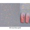 Adesivo de Nail Art Bronzeamento Amor Anel Oco Padrão Geométrico 3D À Prova D'Água Japonês Anel de Metal Adesivo Decorações de Nail Art