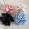 Anillo para el pelo con borde de oreja plisado de organza, Cuerda para el pelo de Ballet Francés, Bolas Suaves Versátiles, Goma para el Pelo, Accesorios para el Pelo de Tendón