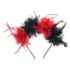 Accesorios nuevos fábrica de origen Halloween flor de plumas accesorios para el cabello flor para la cabeza al por mayor diadema de Halloween hebilla para la cabeza de mujer