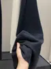 Falda de peso alto, elástica, cintura elástica, gris jaspeado oscuro, de longitud media, corte A