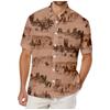 2024 Amazon Wish Aliexpress Camisa de Manga Corta de Verano Sin Bolsillo con Solapa Pantalones Patrón Vértigo Impresión Digital Colorida 3D