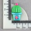 Pegamento Cremoso Cactus Miniatura Planta Suculenta Enmacetada Accesorios de Resina Tocado Accesorios para el Cabello Material para Funda de Teléfono Móvil DIY
