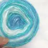 Paquete de Material para Bufanda Gruesa de Lana Tejida a Mano con Ganchillo Hilo Mezclado a Mano Color Fantasía Degradado Teñido Sección Larga Mohair