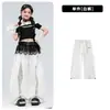Disfraces de Jazz para Niñas Moda Crop Top de un Hombro Conjunto de Ropa de Baile Estilo Urbano Atuendo de Baile para Niñas 1 de Junio