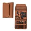 Conjunto de Manicure de Aço Inoxidável Multicor com 16 Peças, Conjunto Completo de Ferramentas de Manicure, Bolsa de Armazenamento Portátil, Frete Transfronteiriço para Atacado