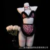 Lencería Nocturna con Sexy Estampado de Leopardo, Linda Chica Gato Navideña Tentación Puro Deseo Atuendo de Sirvienta Gato
