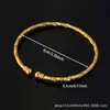 Pulsera Chapada en Oro 3MM Joyería para Mujer Pulsera de Cuentas de Oro Africano Regalo de Boda Etíope para Novia