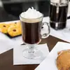 Suministro directo de fábrica taza de café de vidrio irlandés taza de latte de vidrio taza de café latte taza para bebidas calientes taza para café helado