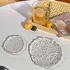 Prato de Frutas de Vidro Irregular Estilo Ins Prato de Bolo e Sobremesa Prato de Lanches Prato Pequeno Prato de Sobremesa