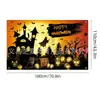 Tela de Fondo Nueva Transfronteriza para Halloween con Decoraciones de Calaveras para Montaje de Ambiente de Fiesta y Carnaval, Tela Colgante, Banderines Colgantes, Banderas