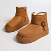 2026 Inverno Novo Botas de Neve Grossas com Veludo para Mulheres Cano Curto Quentes Antiderrapantes Botas de Algodão Tamanho Grande Comércio Exterior Atacado