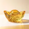 Lingote de Cristal con Patrón de Dragón, Decoración Transparente para el Hogar para Inauguración de Casa, Regalo para Recepción de Oficina, Adorno Atractor de Riqueza, Hecho a Mano