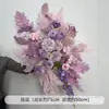 Arreglo de Piso para Boda Púrpura Romántico Banquete de Compromiso Diseño Salón de Bodas Escenario Guía de Camino Flor Decoración de Boda Arte Floral Artificial