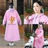 Impermeable Largo de Cuerpo Completo Antitormenta Especial para Vehículo Eléctrico para Mujer Lindo Guantes Adulto Estudiante Ropa Exterior Poncho Mochila