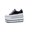 Zapatos de Mujer 2026 Moda Plataforma Tenis Blancos Primavera Tacón Alto Estilo Coreano Tacón Oculto Casual Con Cordones Zapatos Individuales Venta al por Mayor