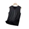Camisa Base Cetim Acetato Imitação, Roupa Profissional, Colete Interno para Mulheres, Novo Estilo de Verão, Blusa Elegante com Recortes para Usar por Cima