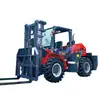 Empilhadeira diesel off-road de quatro rodas, integrada 3 toneladas, 4 toneladas, 5 toneladas, 6 toneladas, empilhadeira a combustão grande para operador a bordo de 3 toneladas