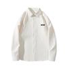 Camisa de pana para hombre, moderna, estilo coreano, top abombado y guapo, chaqueta de primavera y otoño, holgada, estilo Hong Kong, camisa japonesa de manga larga