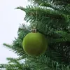 Bolas de Natal flocadas transfronteiriças, bolas de Natal de pelúcia multicoloridas, decorações de árvore de Natal, enfeites festivos para arranjos de cena de feriado