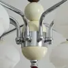 Candelabro Vintage Estilo Crema para Sala de Estar, Luz Principal, Lámpara de Vestíbulo Atmosférica Retro Francesa de Gama Alta, Luz Floral de Gama Alta para Dormitorio