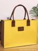 Bolso de Fieltro de Gran Capacidad Bloqueado por Color, Bolso de Compras para Viajes Diarios, Bolsa de Regalo, Bolsa de Recuerdo, Bolso a Juego, Bolso Tote, Bolso de Mano