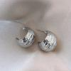 Aguja de Plata Elegantes Aros Lisos Pendientes de Plata Calada Simples y Elegantes Exquisitos Pendientes Retro Lujo Accesible para Mujer Pendientes de Gama Alta