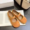 Sapatos Mary Jane Rasos Planos com Biqueira Redonda e Velcro 2026 Novo Estilo de Verão Combinados com Saias, Sola Macia Verde Fada