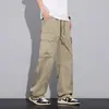 Pantalones Casuales de Alta Gama para Trabajo para Verano, Versátiles Elegantes Modernos Cómodos de Color Sólido de Pierna Recta Moda Americana Pantalones Largos
