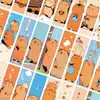 24 Marcadores de Página da Série Capivara, Materiais Simples e Criativos para Decoração de Caderno, Marcadores de Página de Papel, Cartão de Leitura DIY