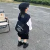 Nueva Bolsa de Lona para Niños Casual Moderna Genial Letras Niños Ins Fotografías Callejeras Niñas Saliente Hombro Cruzada