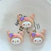 Cor Leite de Pêssego Gato Kt DIY Capa de Celular de Creme Acessórios de Resina Grampos de Cabelo Feitos à Mão Elásticos de Cabelo Materiais de Joias