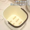 Cubo portátil para pediluvio para remojar pantorrillas, uso doméstico, masaje en dormitorio estudiantil, lavapiés ampliado, cubo de plástico para lavar pies