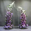 Adereços de Casamento: Arco Floral em Forma de Chifre, Cenário de Palco, Painel Curvo Pronto para Casamento ao Ar Livre