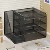 Organizador de carpetas, caja de almacenamiento de archivos, organizador de escritorio, estantería de escritorio, caja de almacenamiento, portadocumentos multicapa, almacenamiento infantil