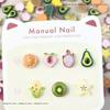 Joias para Unhas com Fatias de Frutas Iguais do Xiaohongshu Pêssego Simulado Pitaya Brincos DIY Decorações de Unhas