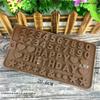 Forma de Silicone para Bolo 51 Cavidades Letra Inglesa Forma de Chocolate Grau Alimentício Utensílio de Cozimento