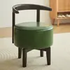 Sillón Individual de Madera Maciza para Ocio, Taburete para Uso Doméstico, Sofá Perezoso con Respaldo, Silla Giratoria para Apartamentos Pequeños, Giratorio