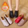 Zapatos de plataforma cálidos con forro polar para otoño e invierno de 2024, antideslizantes, para mujer, para madres de mediana edad y mayores, informales, de algodón.